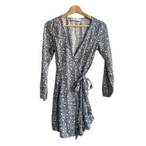 Abercrombie Floral Wrap Dress with Long Sleeves Small